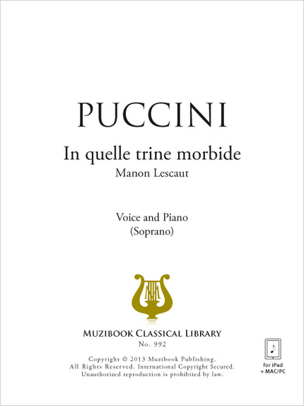 In quelle trine morbide - Giacomo Puccini - Muzibook Publishing