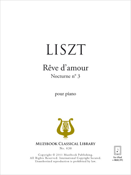 Rêve d'amour - Franz Liszt - Muzibook Publishing