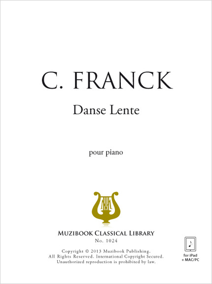 Danse Lente - César Franck - Muzibook Publishing