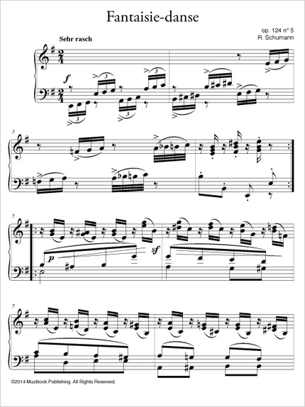 Fantaisie-danse op. 124 n° 5 - Robert Schumann - Muzibook Publishing