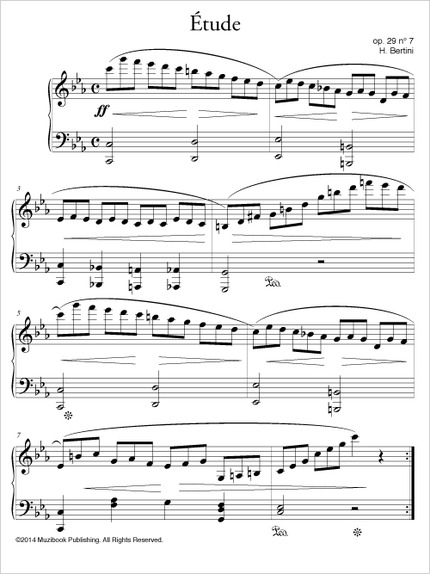 Étude op. 29 n° 7 - Henri Bertini - Muzibook Publishing