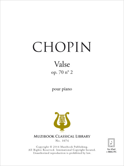 Valse en fa mineur op. 70 n° 2 - Frédéric Chopin - Muzibook Publishing