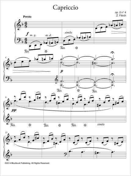 Capriccio op. 2 n° 4 - Zdeněk Fibich - Muzibook Publishing