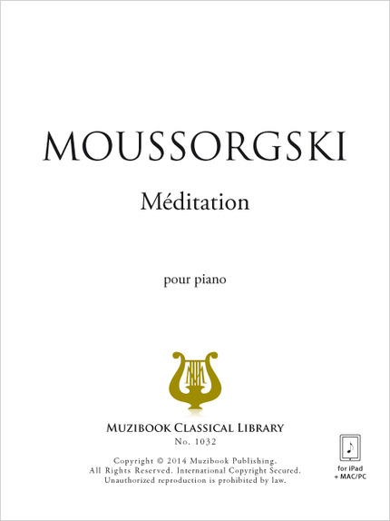 Méditation - Modeste Moussorgski - Muzibook Publishing