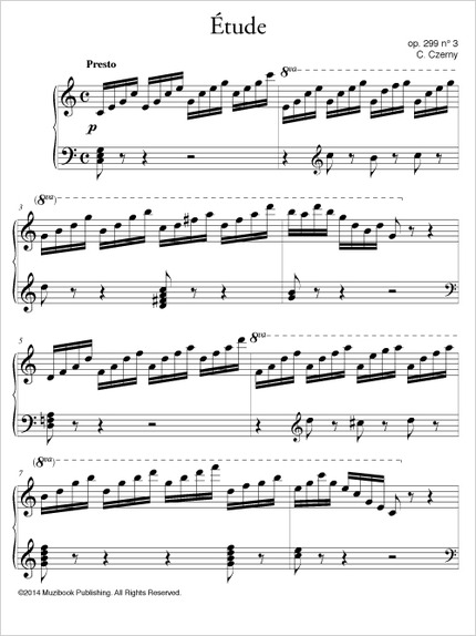 Étude op. 299 n° 3 - Carl Czerny - Muzibook Publishing