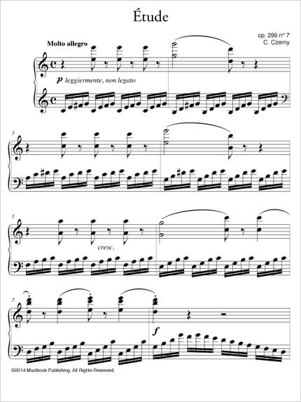 Étude op. 299 n° 7 - Carl Czerny - Muzibook Publishing
