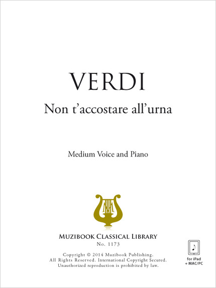 Non t'accostare all'urna - Giuseppe Verdi - Muzibook Publishing
