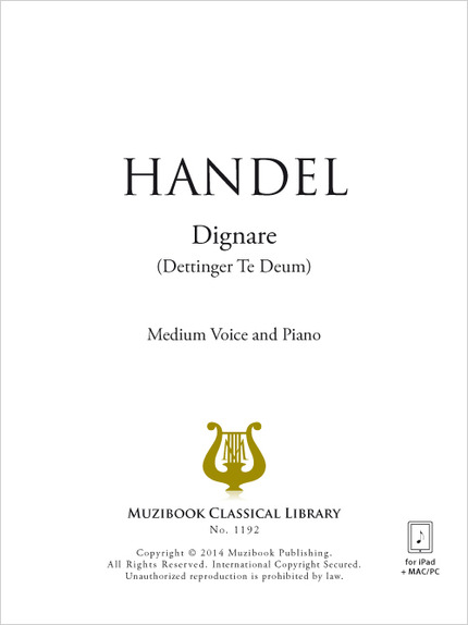 Dignare - Georg Friedrich Haendel - Muzibook Publishing