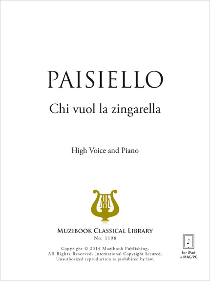 Chi vuol la zingarella - Giovanni Paisiello - Muzibook Publishing