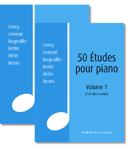 50 Études pour piano de Czerny à Berens (Volume 1 et 2) -  - Muzibook Publishing