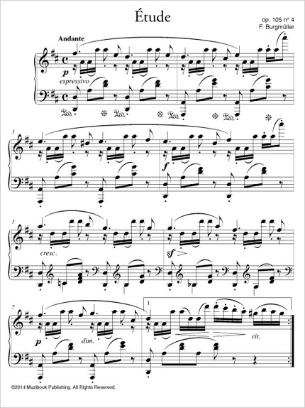 Étude op. 105 n° 4 - Friedrich Burgmüller - Muzibook Publishing