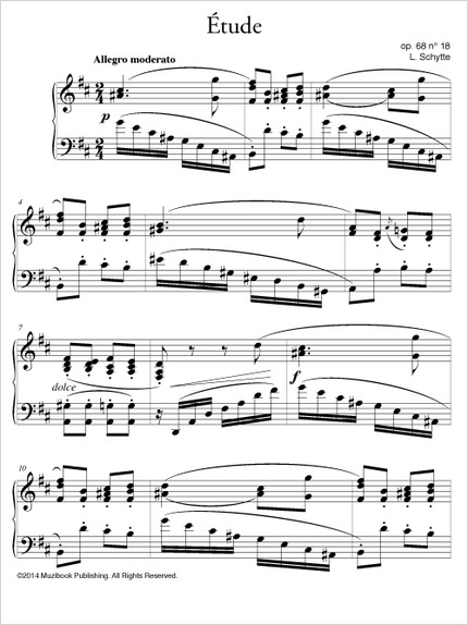 Étude op. 68 n° 18 - Ludwig Schytte - Muzibook Publishing