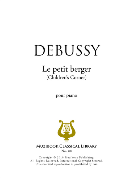 Le petit berger - Claude Debussy - Muzibook Publishing