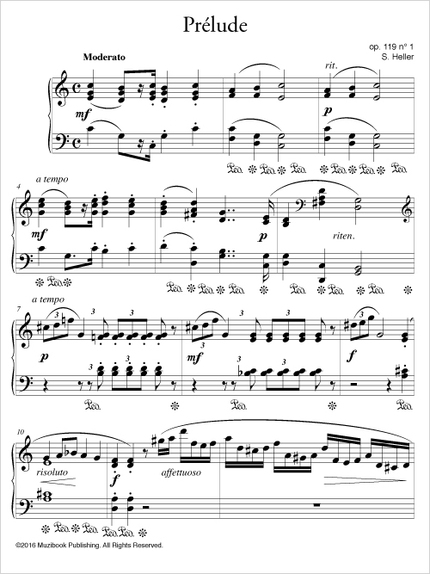 Prélude en do majeur op. 119 n° 1 - Stephen Heller - Muzibook Publishing