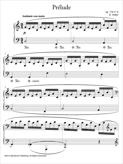 Prélude en do majeur op. 119 n° 2 - Stephen Heller - Muzibook Publishing