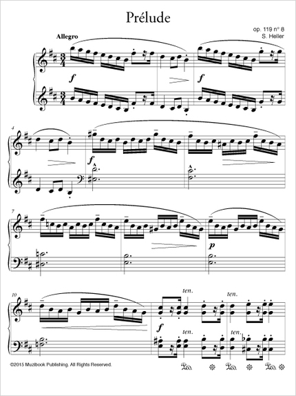 Prélude en si mineur op. 119 n° 8 - Stephen Heller - Muzibook Publishing