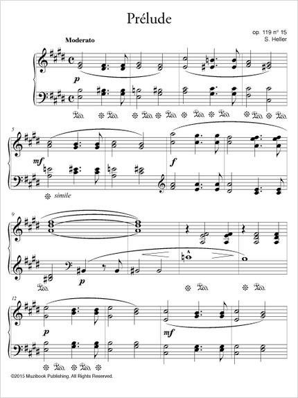 Prélude en do dièse mineur op. 119 n° 15 - Stephen Heller - Muzibook Publishing