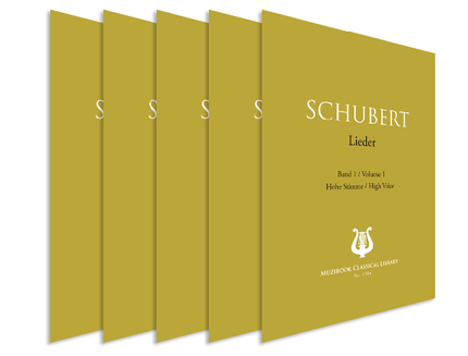 Lieder de Schubert Vol. 1 à 5 - Franz Schubert - Muzibook Publishing