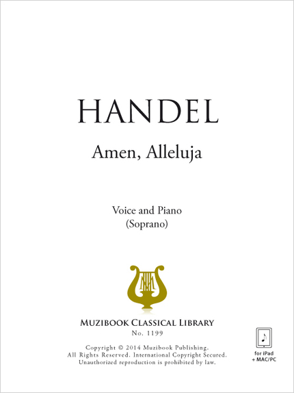Amen, Alleluja - Georg Friedrich Haendel - Muzibook Publishing