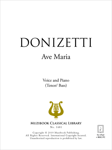 Ave Maria - Gaetano Donizetti - Muzibook Publishing